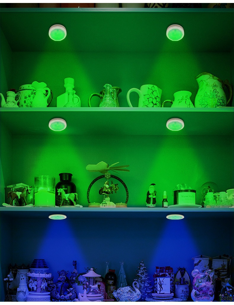Smart LED Puck Lights RGB Dimmable Under Cabinet Lighting