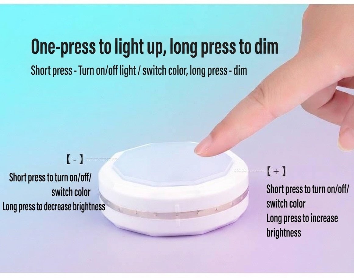 Smart LED Puck Lights RGB Dimmable Under Cabinet Lighting