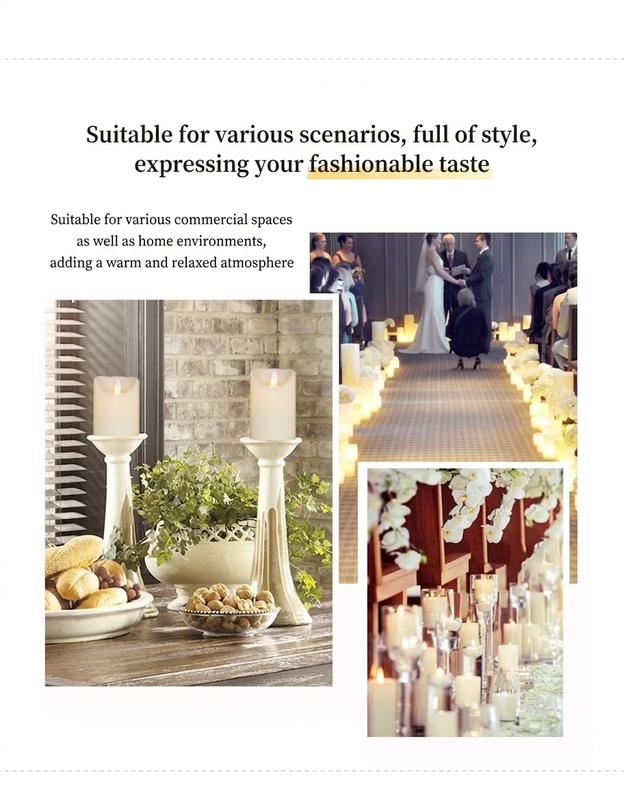Smart LED Flameless Candles Realistic Flicker and App Control