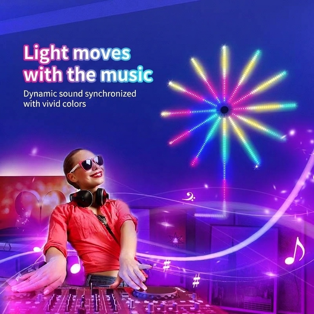Smart Firework LED Strip Light RGB Music Sync App Control