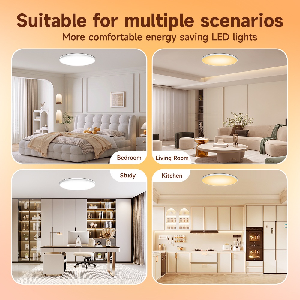 Smart LED Ceiling Light Dimmable 30W/40W RGB Tunable White