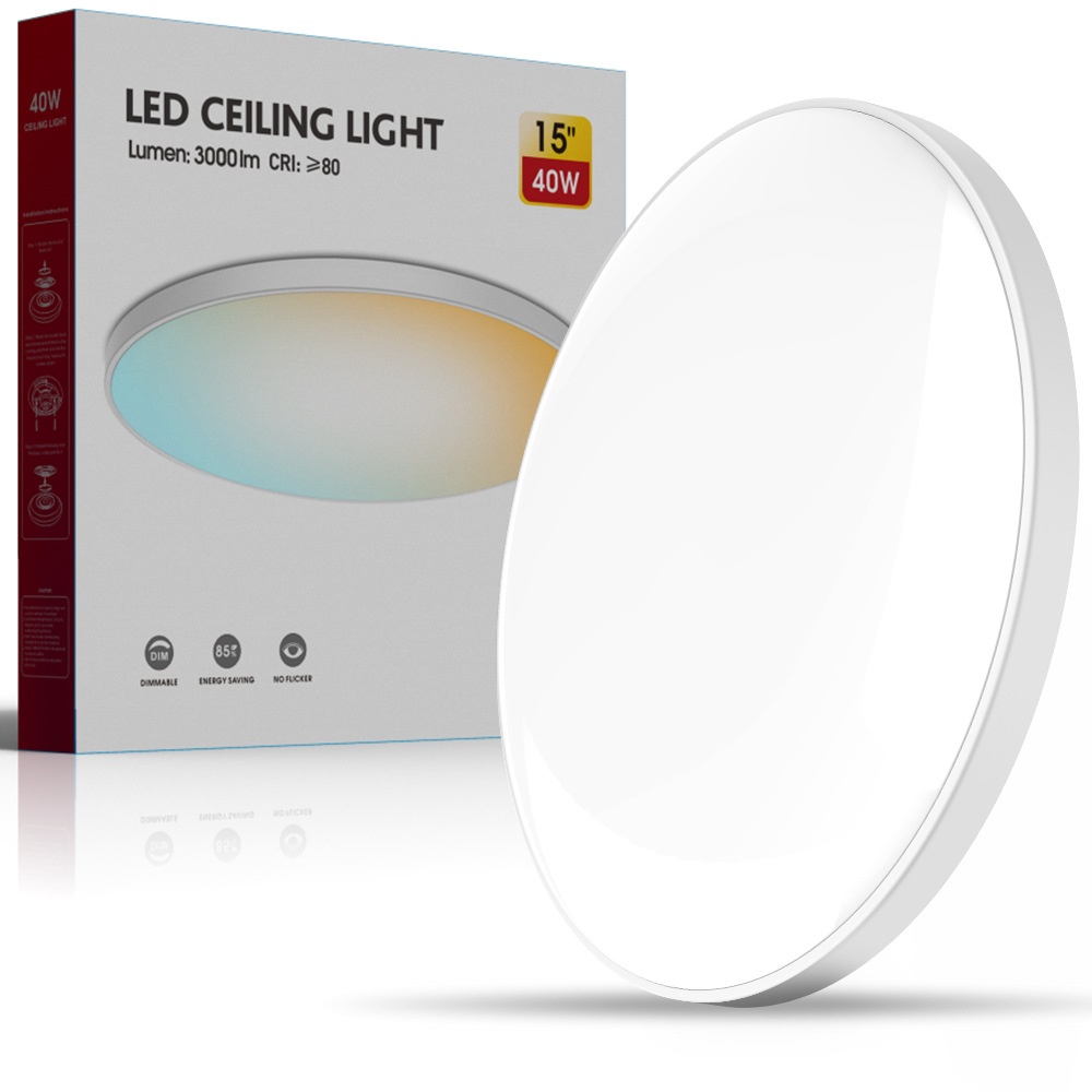 Smart LED Ceiling Light Dimmable 30W/40W RGB Tunable White