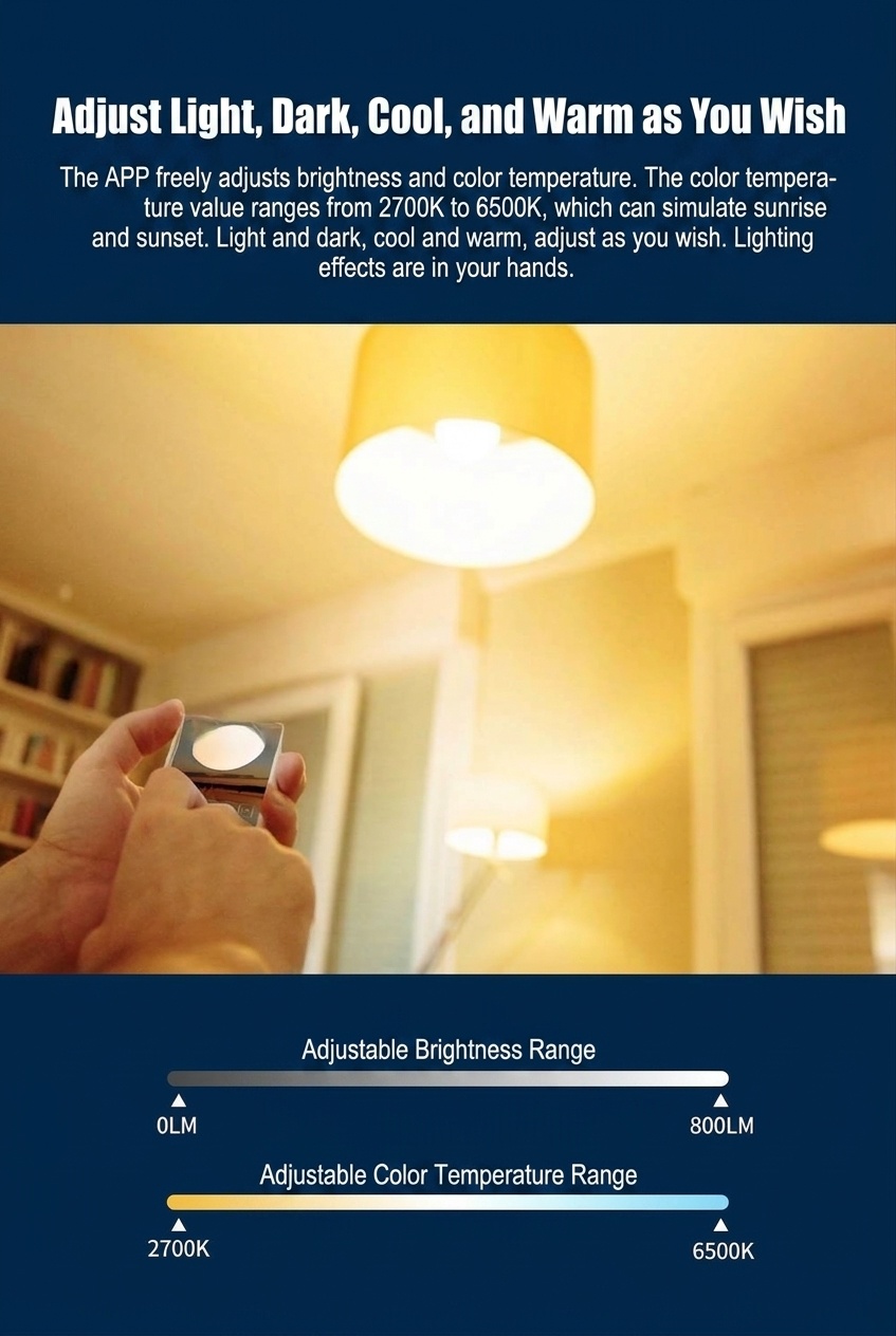 Smart WiFi LED Bulb RGB Dimmable Alexa and Google Home Compatible