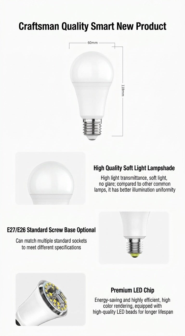 Smart WiFi LED Bulb RGB Dimmable Alexa and Google Home Compatible