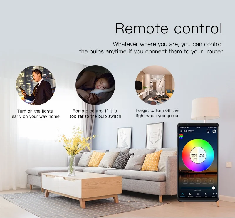 Smart BR30 LED Floodlight Bulb WiFi RGB Dimmable Alexa Google Home