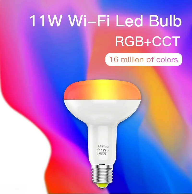Smart BR30 LED Floodlight Bulb WiFi RGB Dimmable Alexa Google Home