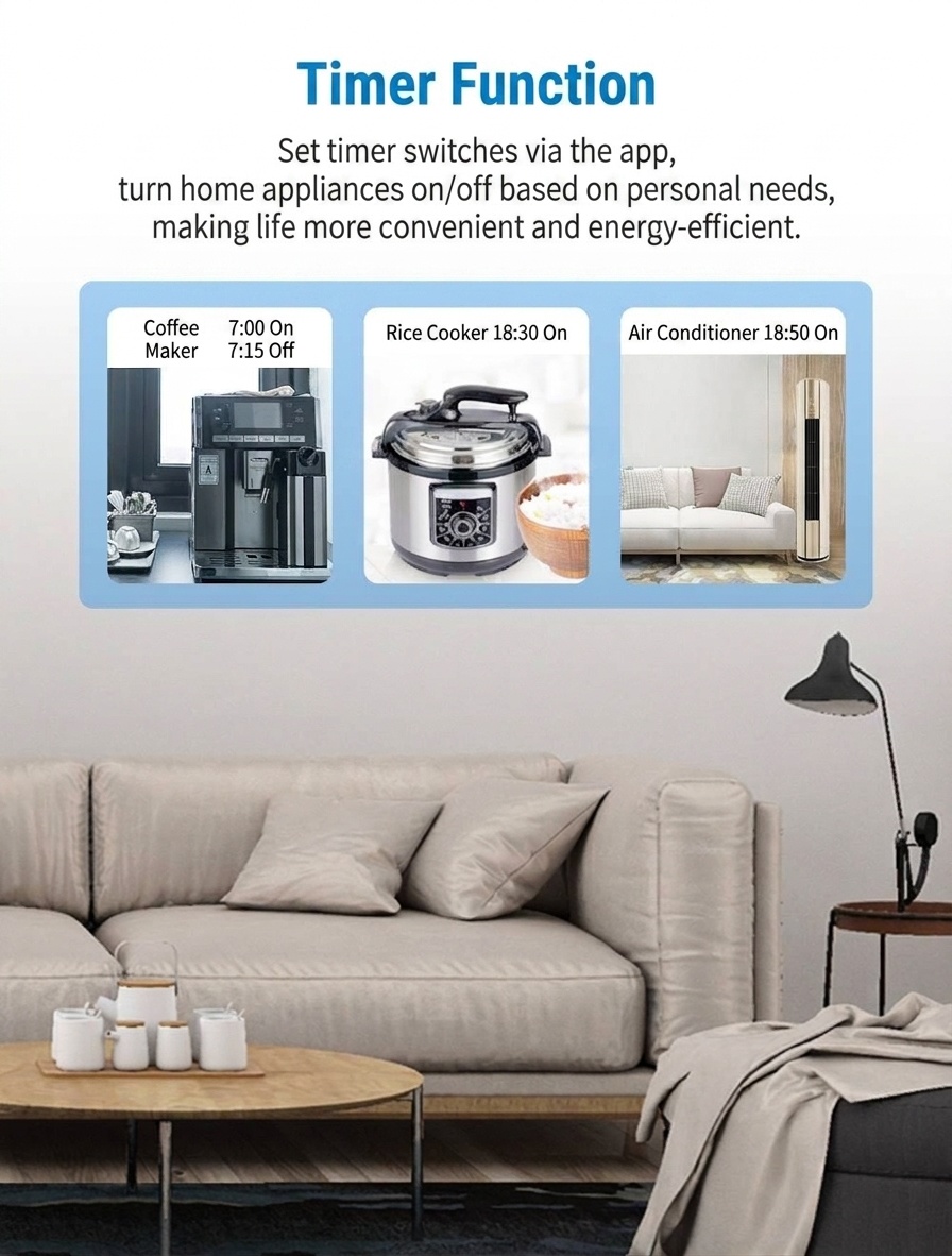 Smart WiFi Plug Outlet Voice Control and App Remote