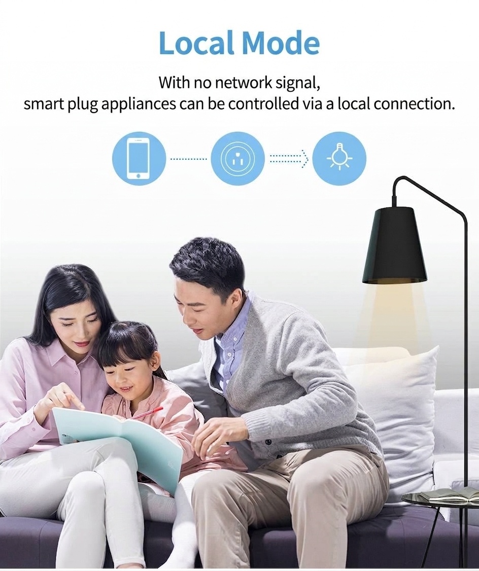 Smart WiFi Plug Outlet Voice Control and App Remote